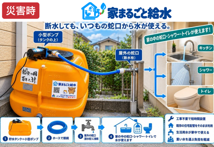 《災害時》 家まるごと給水